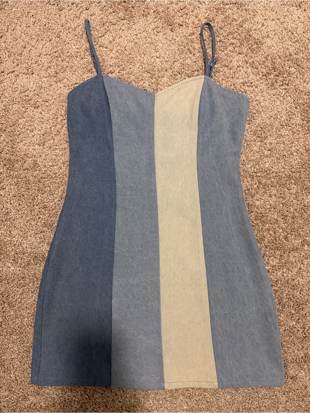 Altar'd State Multi-Blue Panel Mini Dress - Picture 4 of 5